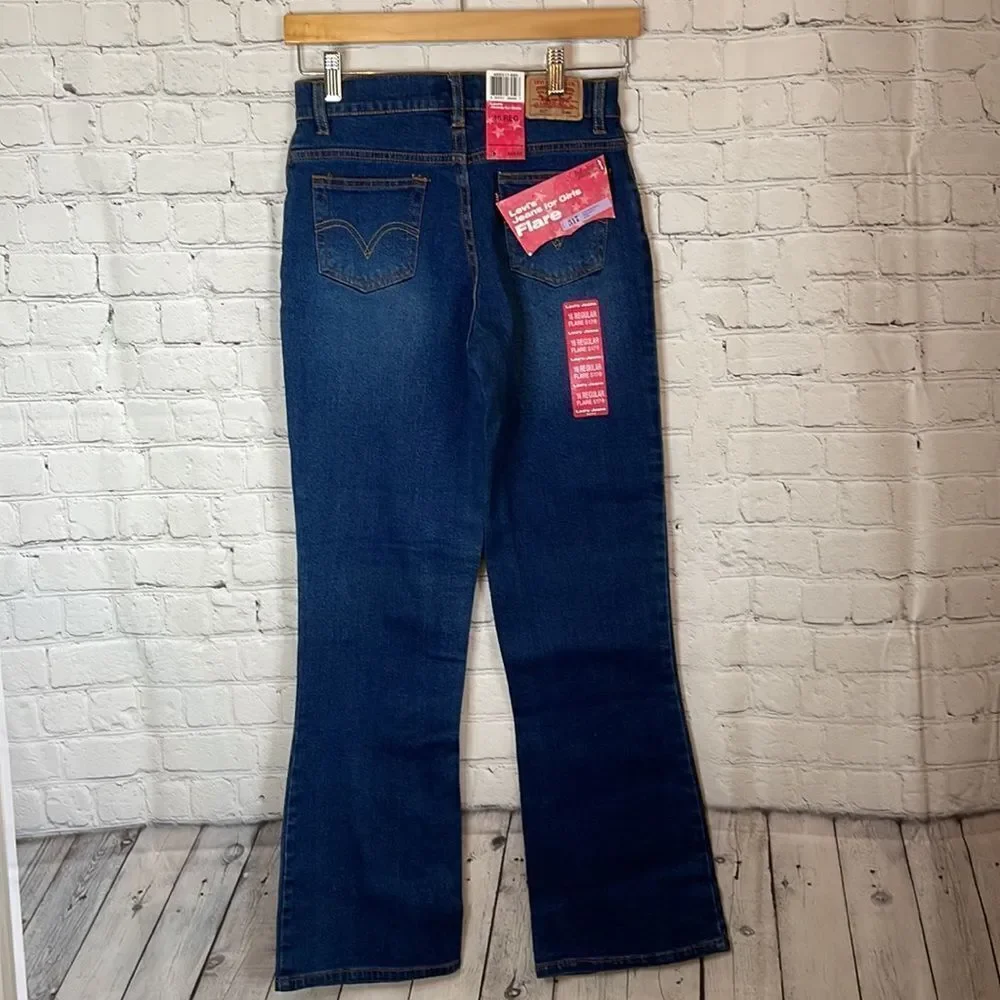 LEVI’S Girls 517 Regular Fit Flare Jeans size 16 new with tags‎